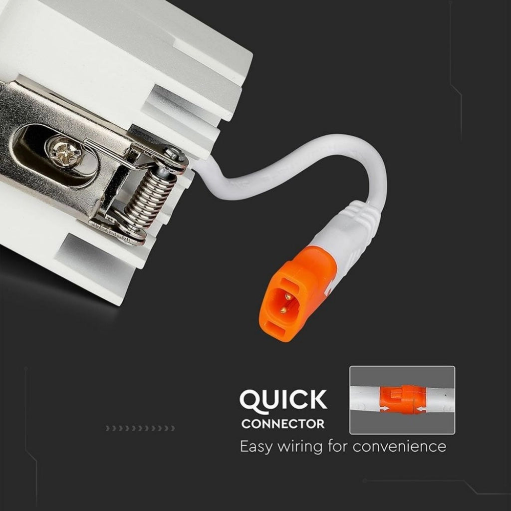 Faretto Led Da Incasso Quadrato 4W Neutro 4000K UGR<19 Riflettore 38° CRI>90 Chip Samsung SKU-986