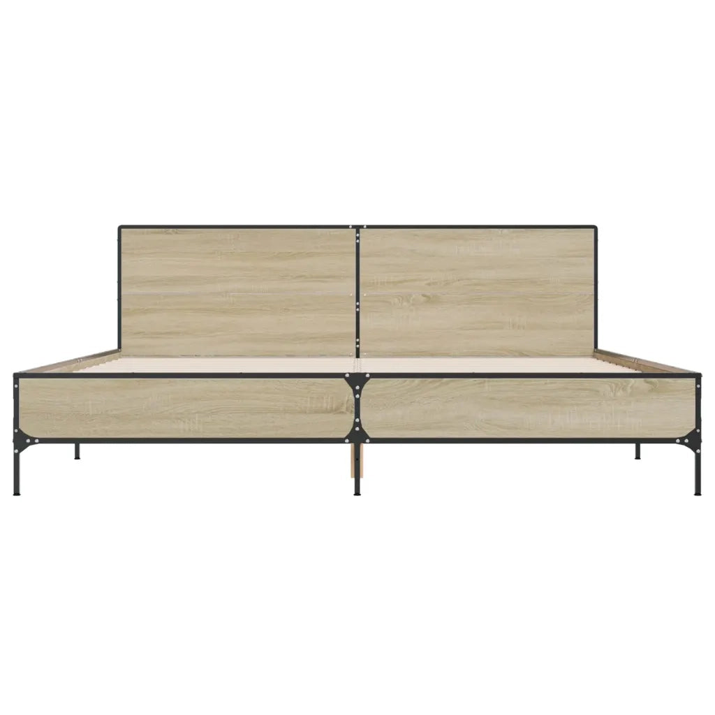 Giroletto Rovere Sonoma 200x200 cm Legno Multistrato e Metallo 3280018