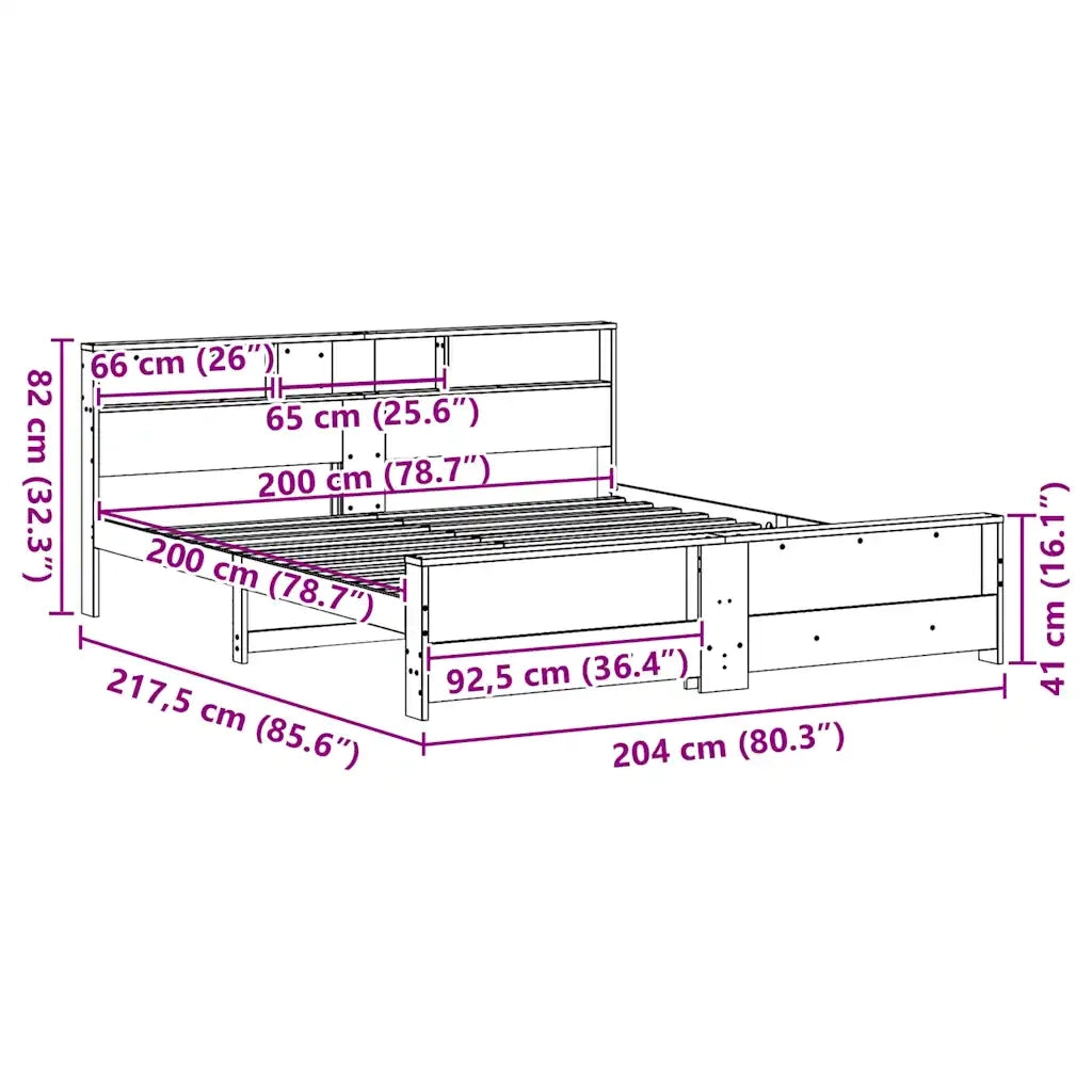 Struttura del letto con testiera Marrone cerato 200 x 200 cm 3394215