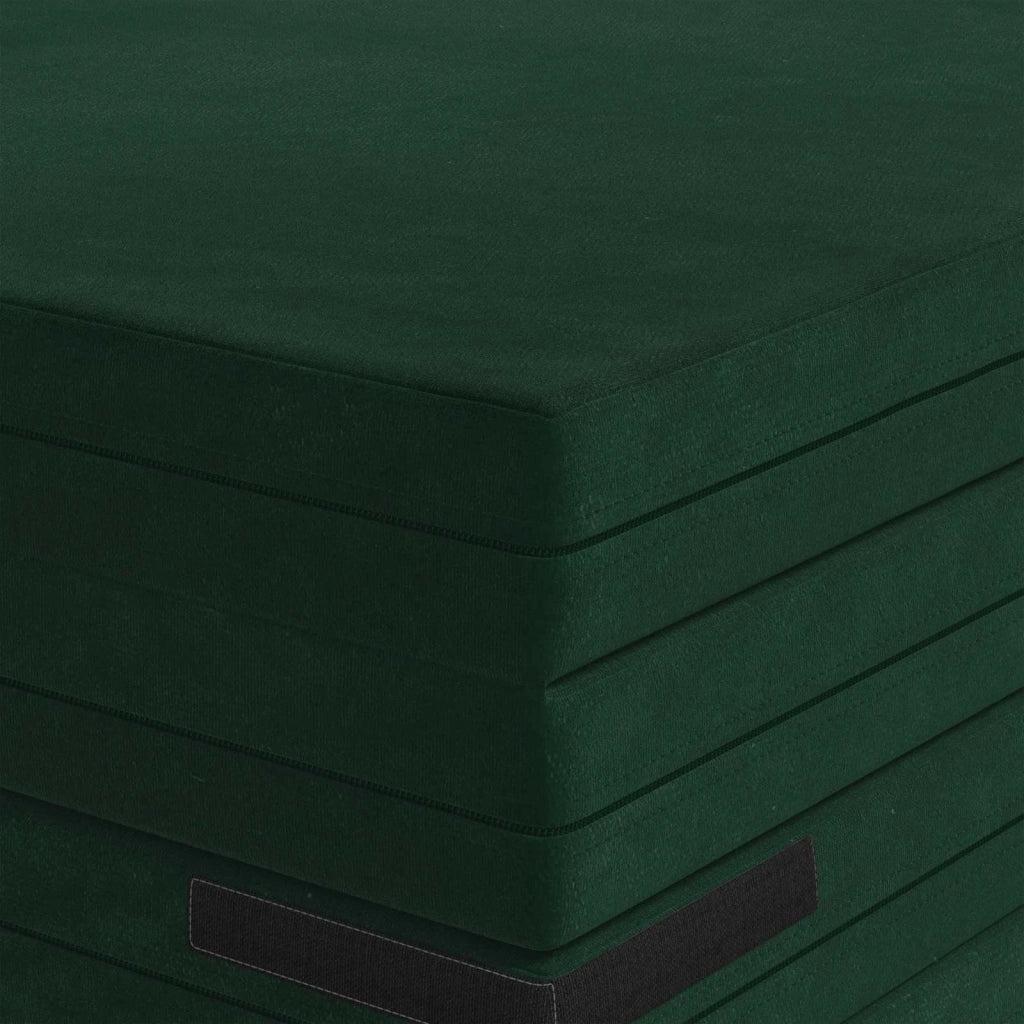 Divano Letto Pieghevole 140 x 67 x 15 cm Verde Scuro 900277
