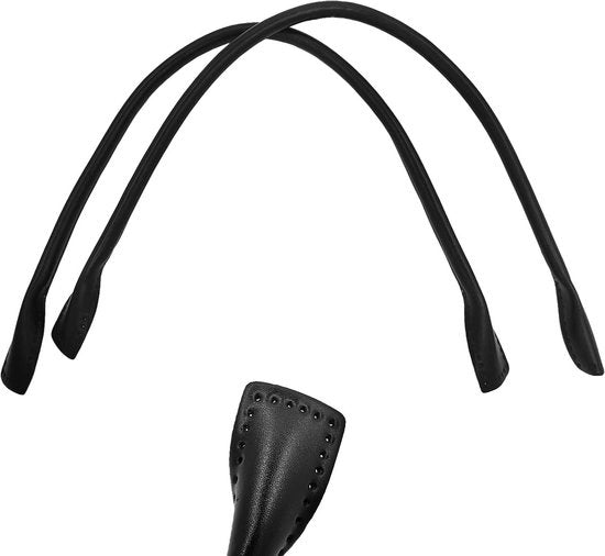 Maniglie in Pelle di Sostituzione per Borse e Portafogli - Set da 2, 60cm Nero - Adatto per Uomini e Donne