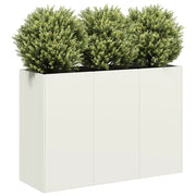 Fioriera Bianca 120x40x80 cm in Acciaio Laminato a Freddo 860718