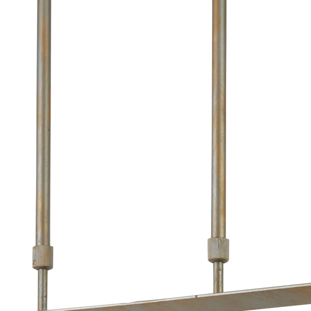 Lampadario Contemporaneo Heaton Acciaio Argento Oro 5 Luci E27