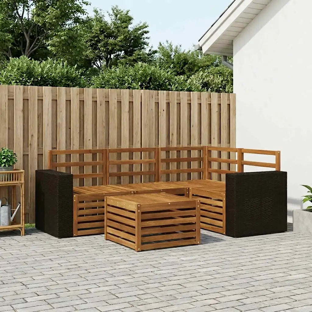 Set di divani da esterno 5 pcs Naturale 59 x 59 x 37 cm 3384330