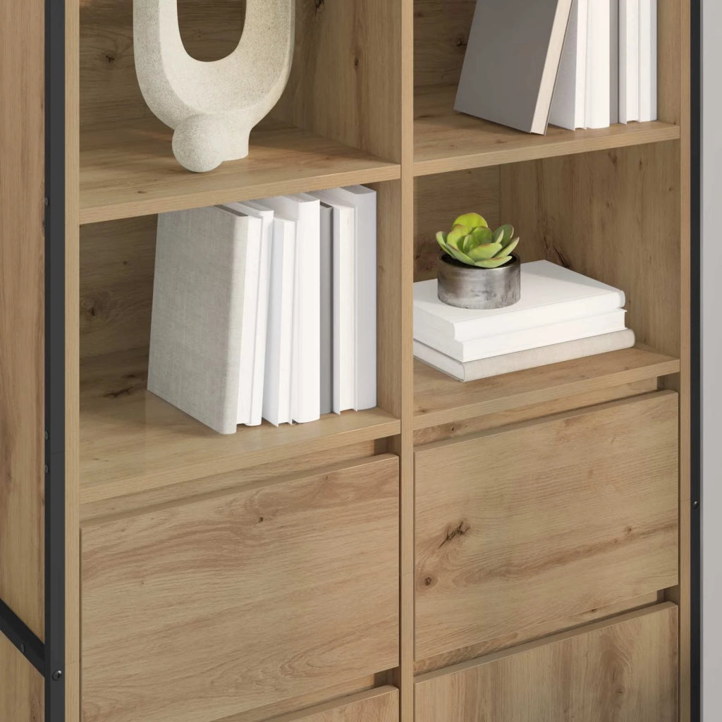 Credenza 2 pz | Madia | Buffet da pranzo | Armadio da pranzo Rovere Artigianale 81 x 36 x 150.5 cm