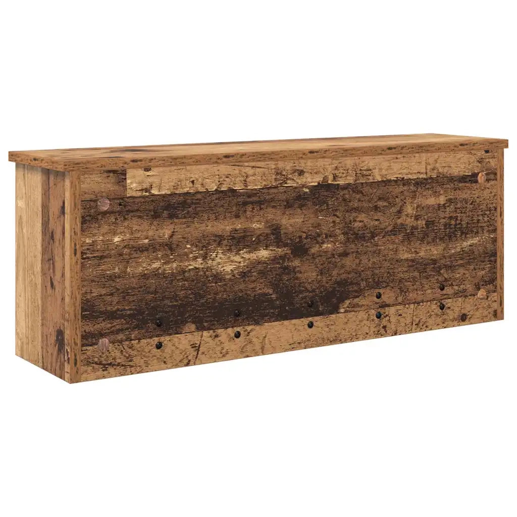 vidaXL Appendiabiti a muro con porta Legno vecchio 80 x 20 x 30 cm