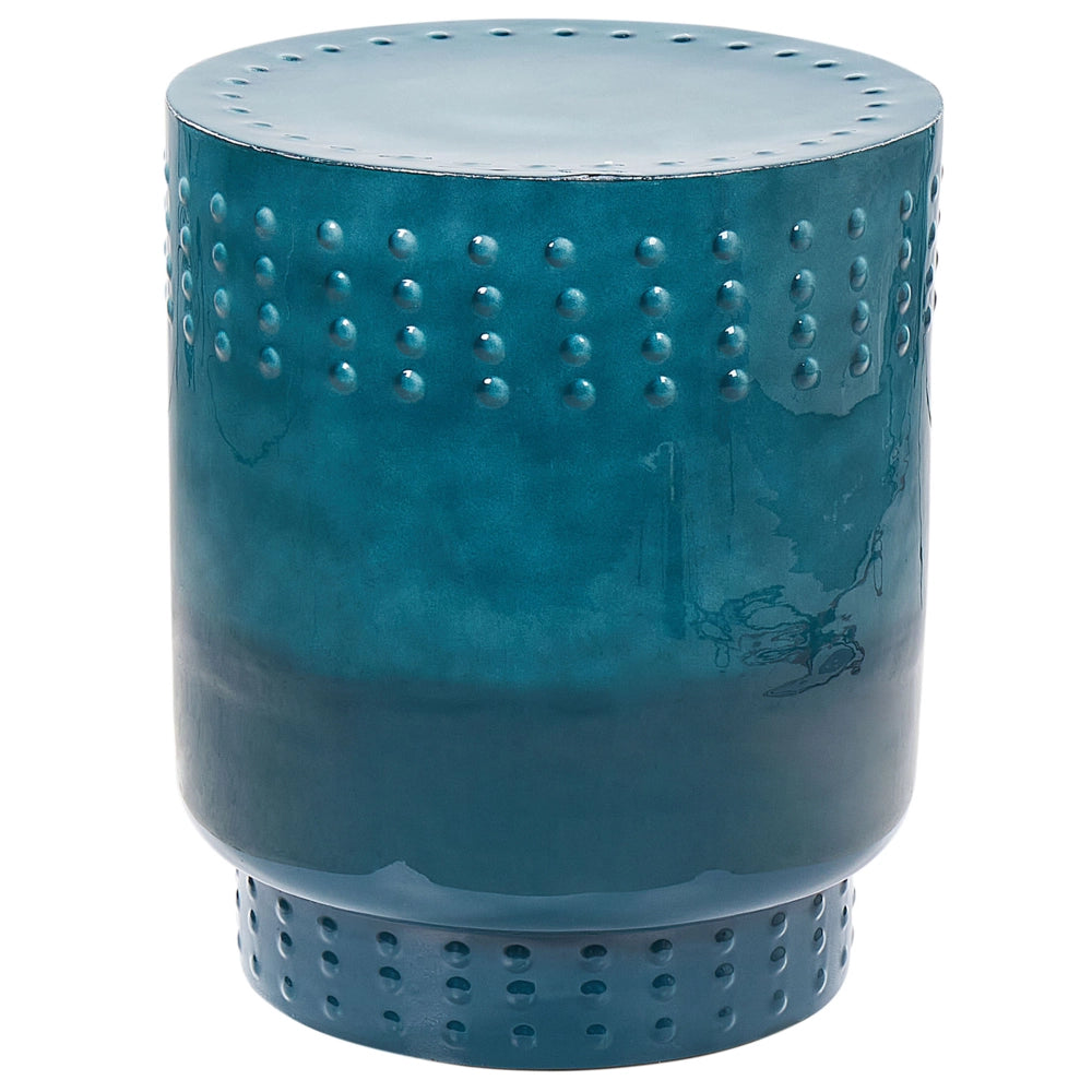 Tavolino basso in metallo blu soggiorno moderno design originale