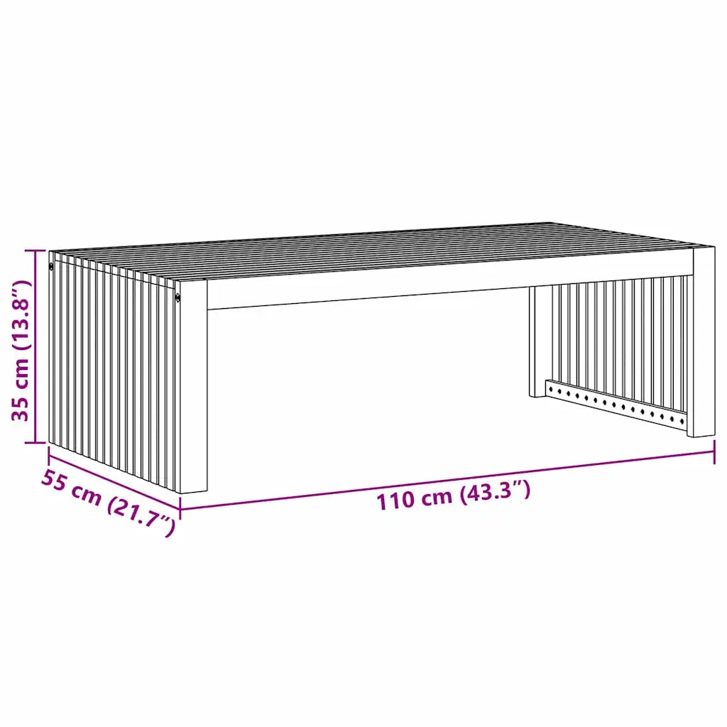 Tavolo laterale Olio Naturale 110 x 55 x 35 cm 4108121