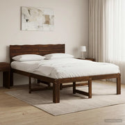 Letto matrimoniale con testiera ROSTOCK Marrone Scuro 903380