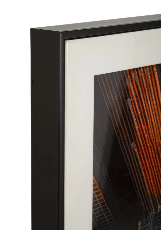 Stampa su Tela Laccata New York con Cornice 72x4x102 cm in Abete e Tela e Plastica
