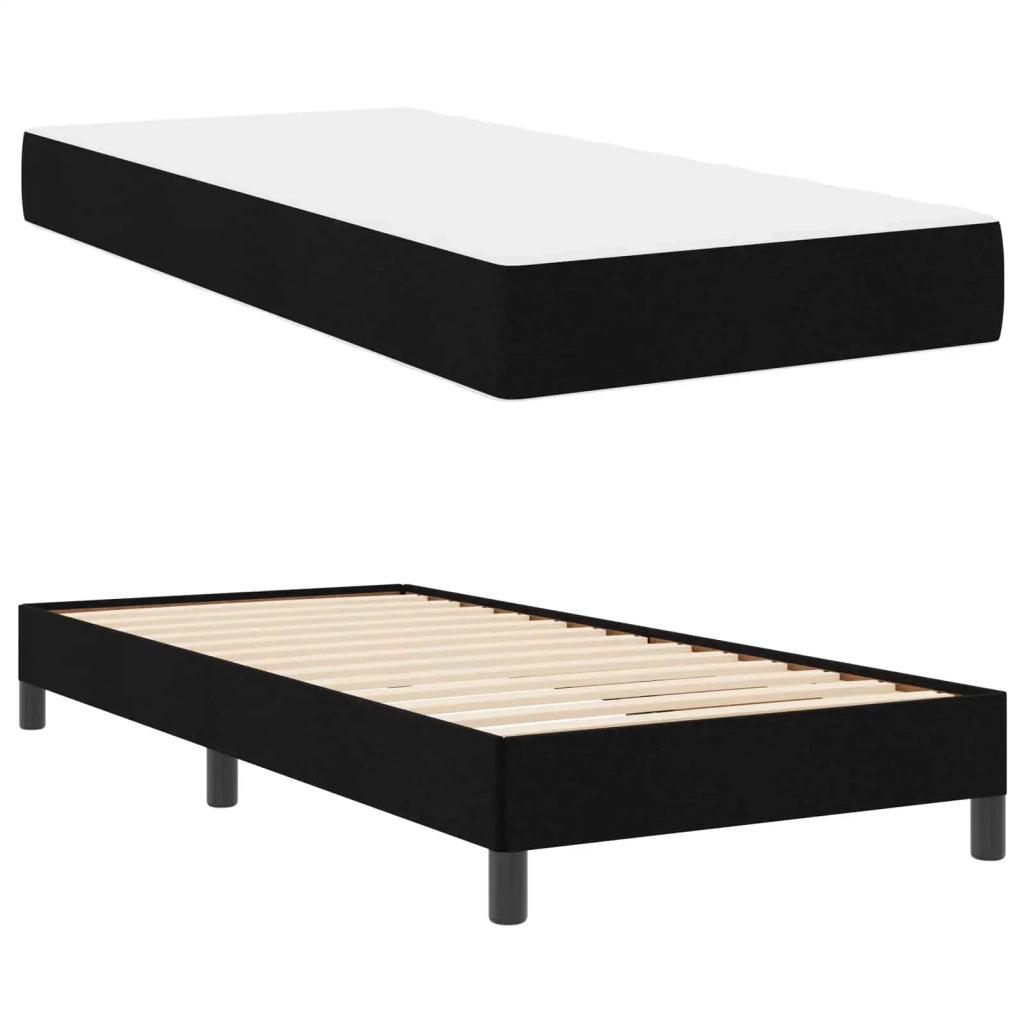 Letto a molle con materasso Nero 90 x 200 cm Tessuto 3398460