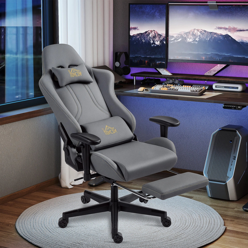 Poltrona Gaming Ergonomica ¨C Zephmum ¨C Grigio 72x76x132 cm