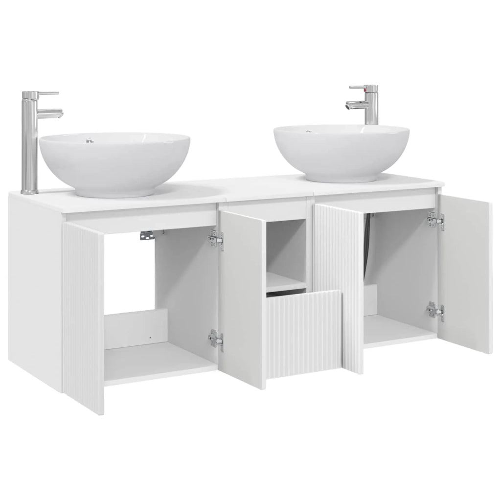 Set di Armadi da Bagno 3 pz Bianco 49,5 x 44,5 x 65 cm 3405697