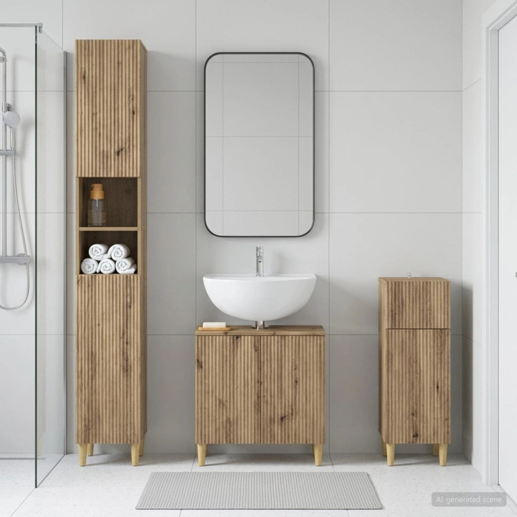 Set di armadietti da bagno in 3 pezzi ARNHEM 3417854