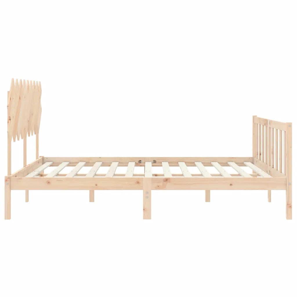 Giroletto con Testiera Super King Size in Legno Massello 3193481