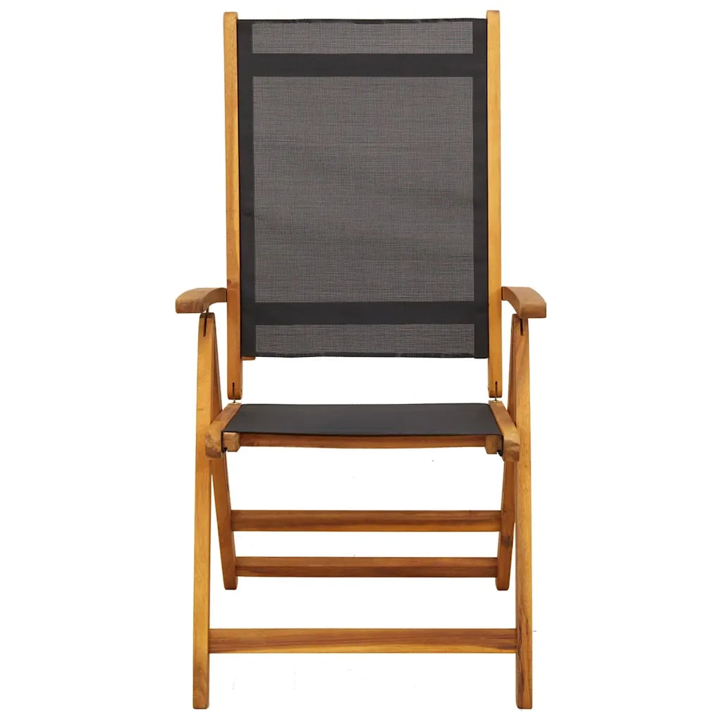 Sedie Giardino Pieghevoli 6pz Legno Massello Acacia e Textilene 3120455