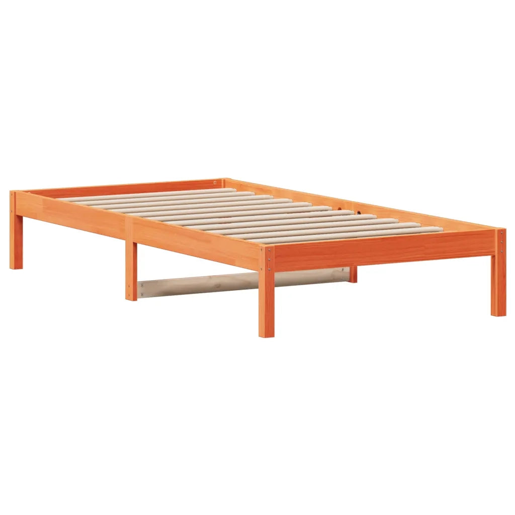 Dormeuse senza Materasso Marrone Cera 90x190 cm Legno di Pino 844407