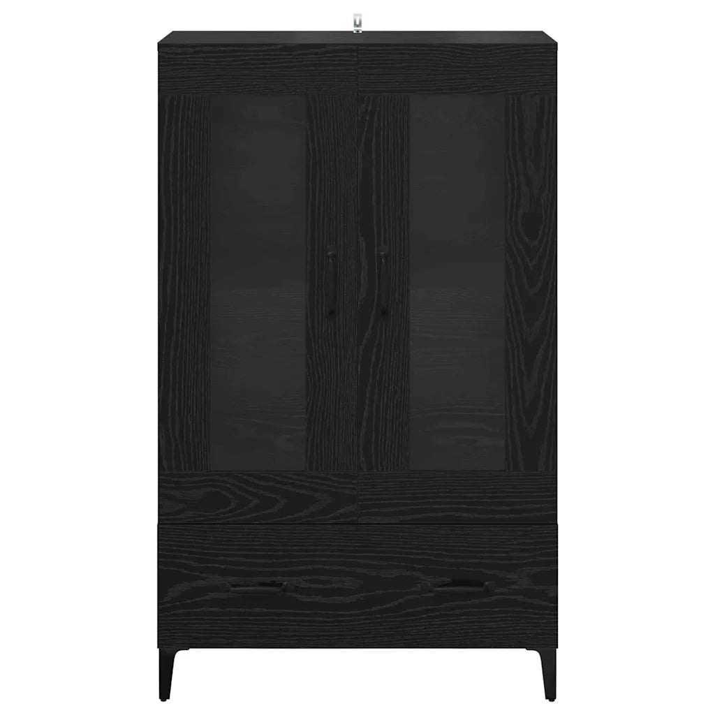 Credenza con Cassetto-Buffet-Armadio da cucina Rovere Nero 70 x 31 x 115 cm 368181