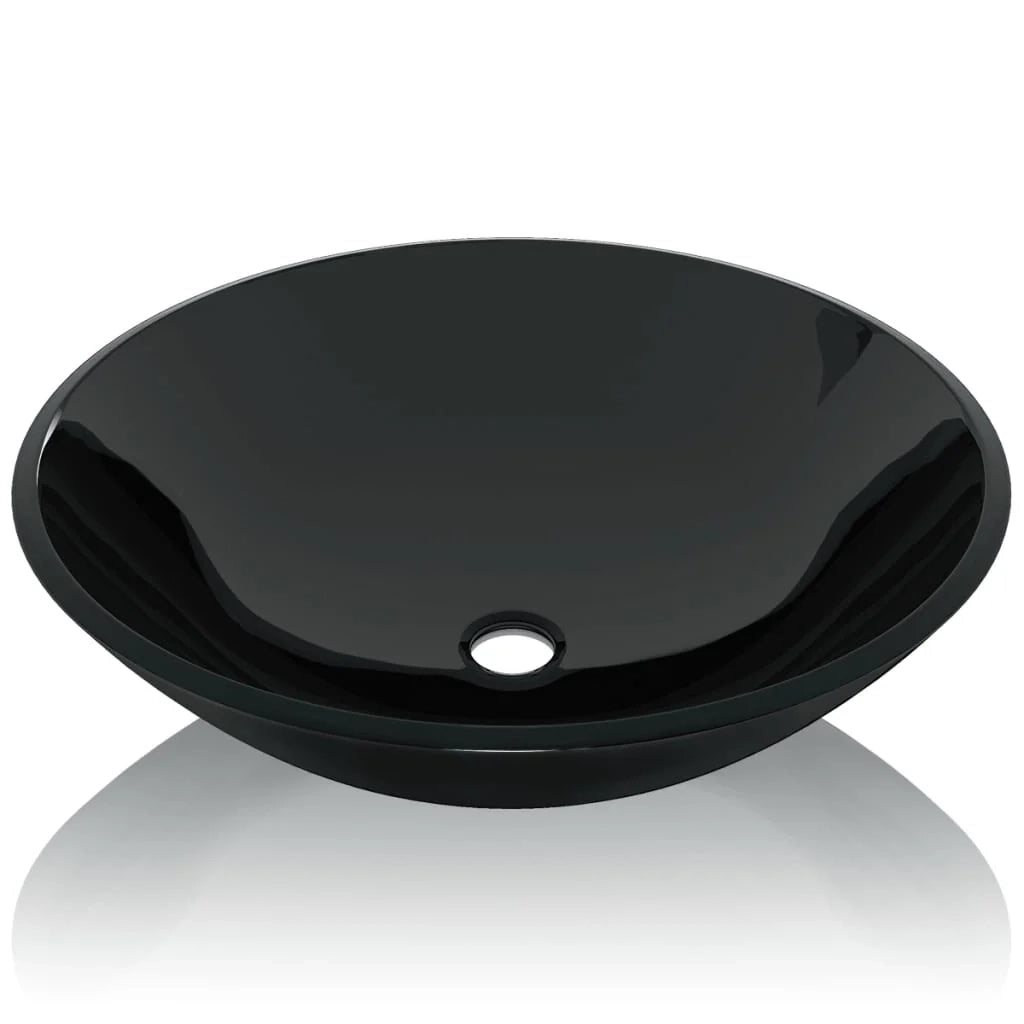 Lavabo da bagno in vetro temperato 42 cm nero 02_0002521