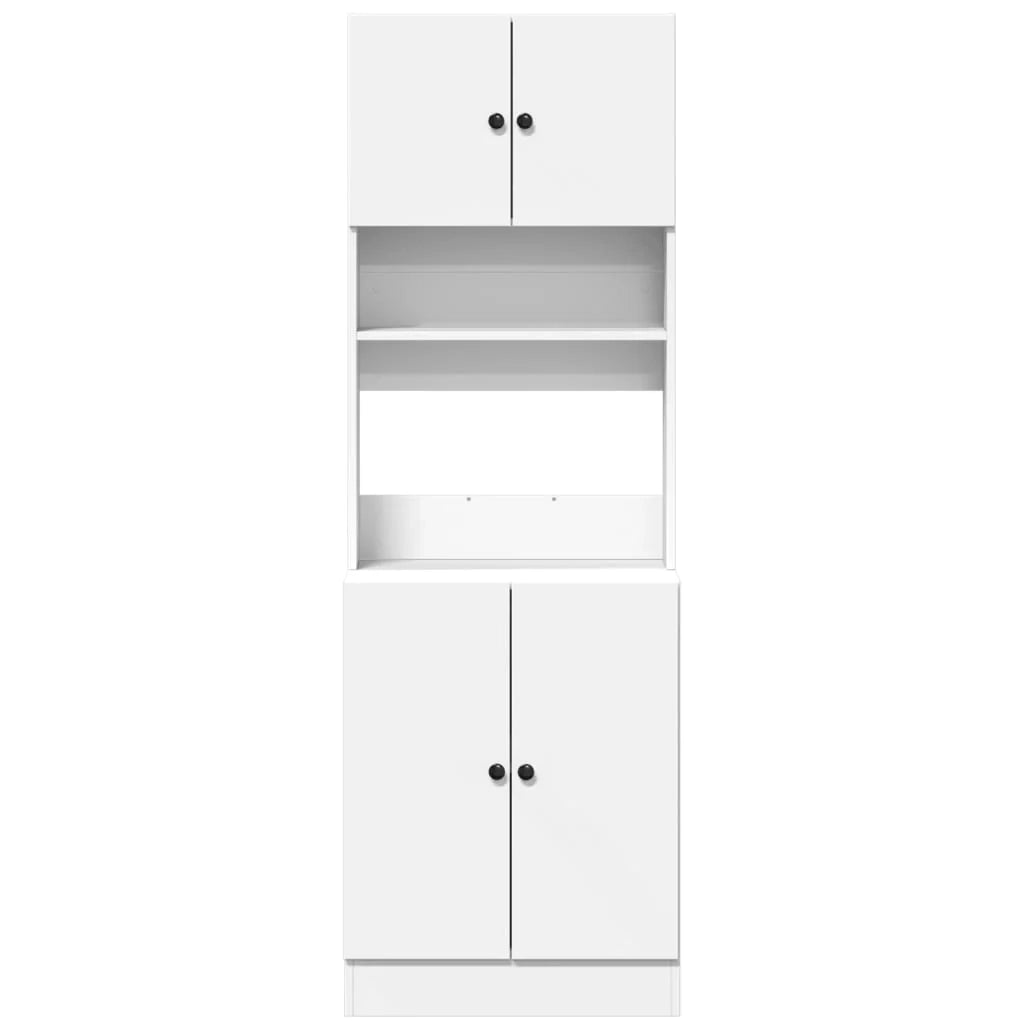 Mobile da cucina pratico con anta e cassetto 60 x 50 x 180 cm in legno composito bianco 02_0055531