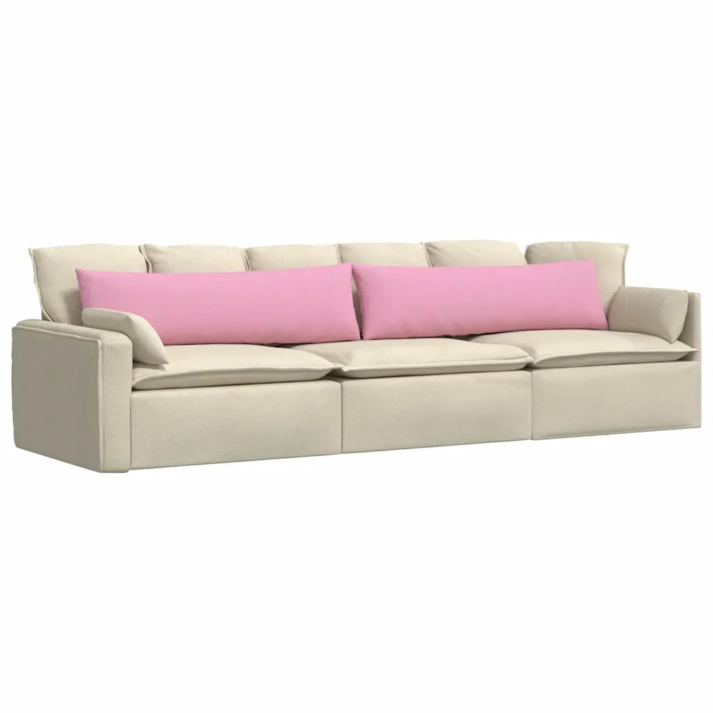 Cuscini da Divano 2 pz | Cuscini per sedie Rosa 145 x 40 cm Tessuto