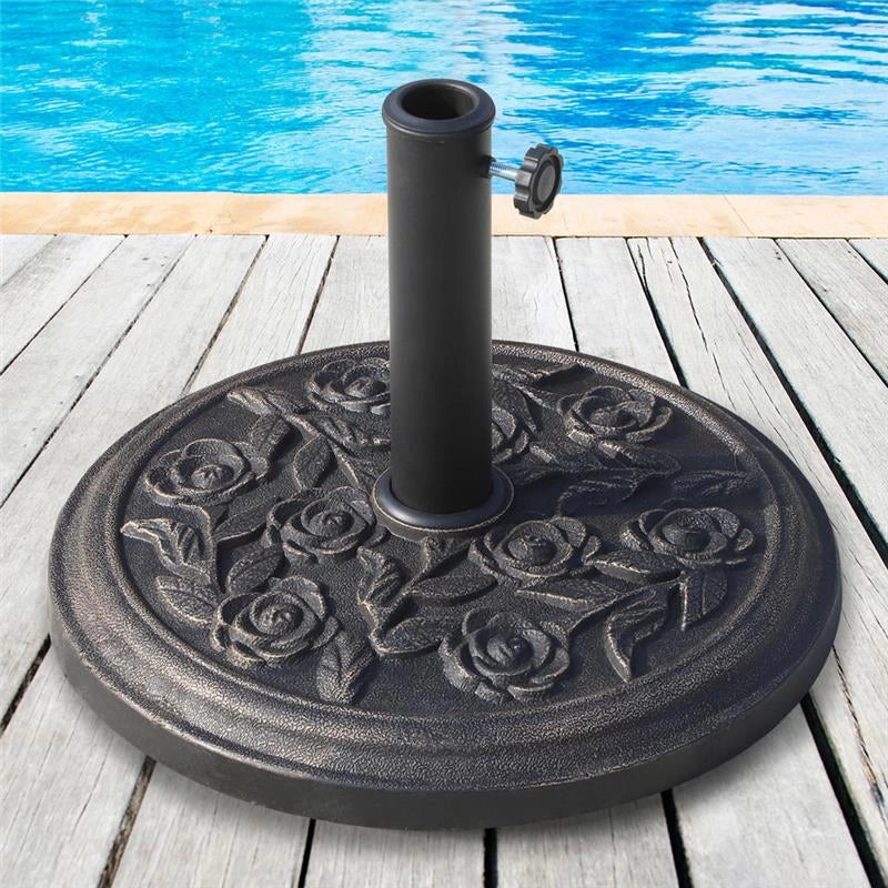 BASE PER OMBRELLONE DA 9 KG IN RESINA PER PALI 38-48MM COLORE BRONZO