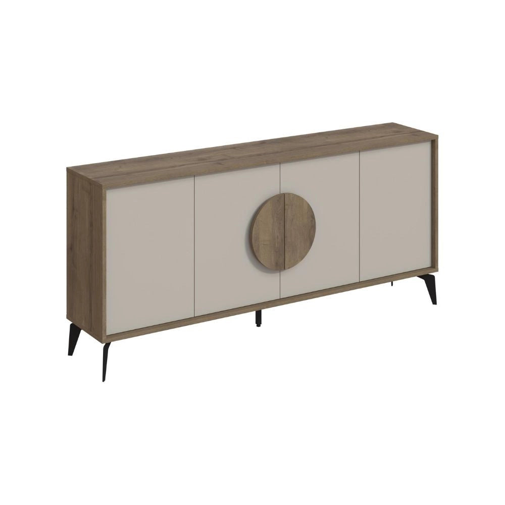 Madia 4 ante Gora180 colore noce e cashmere 180x35,6x82