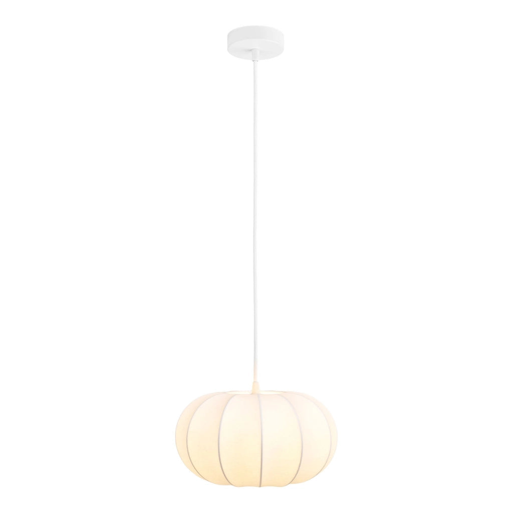 Lampada a Sospensione Coventry, Bianco, Seta, 28x28x15,5 cm