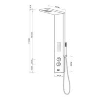 Colonna doccia ivon cascata bocca di erogazione per vasca e idro lombare *** finitura- cromo lucido, confezione 1