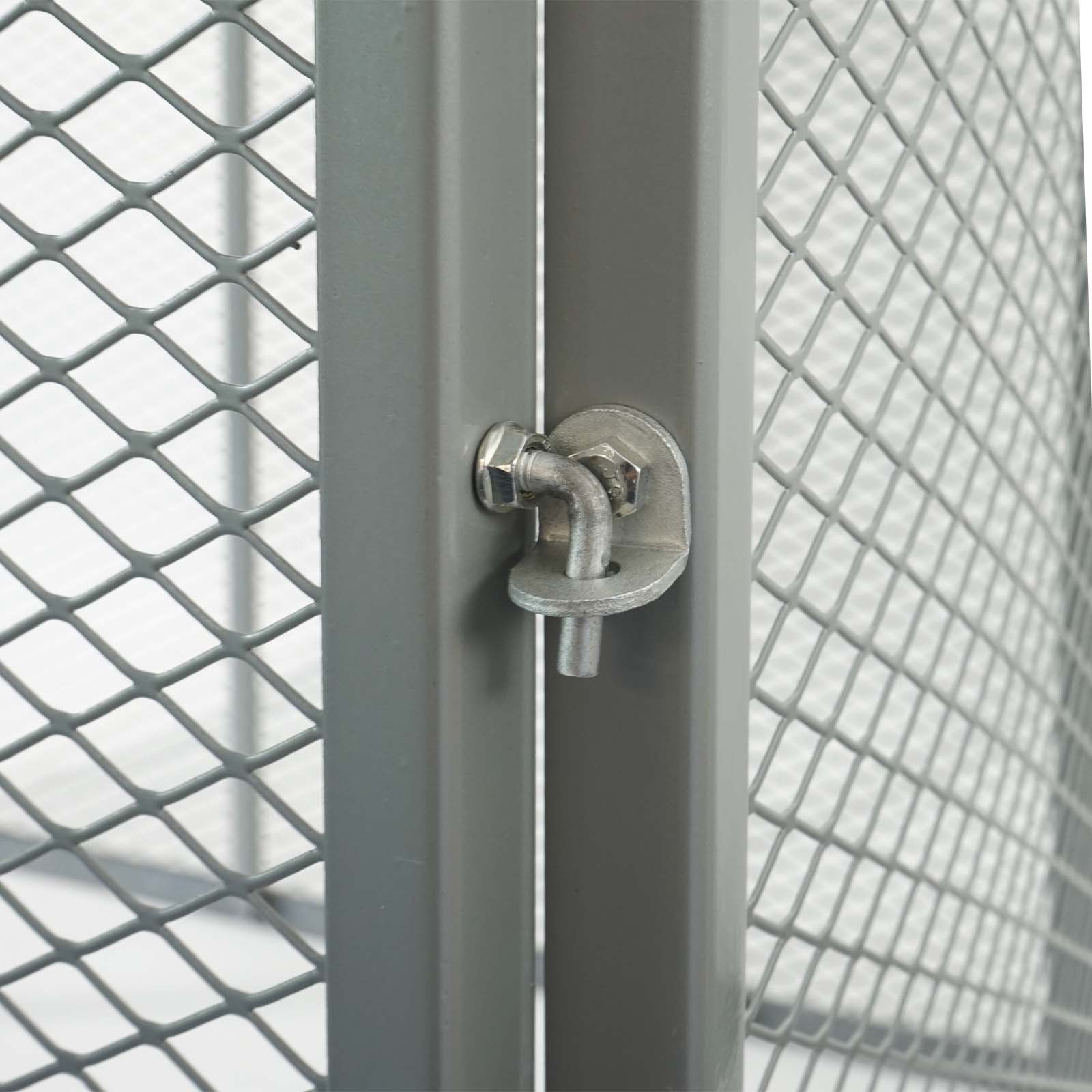 Compostiera 100x100x80cm per 800 litri di compost con griglie di metallo per il compostaggio aperto