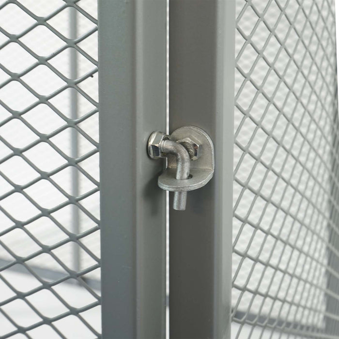 Compostiera 100x100x80cm per 800 litri di compost con griglie di metallo per il compostaggio aperto