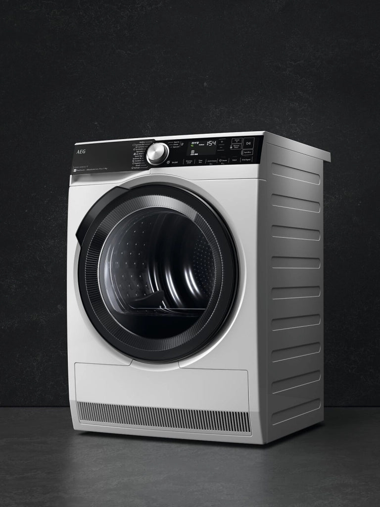AEG TR9T94ABYS Serie 9000 Asciugatrice Pompa di Calore 9 Kg Classe C AbsoluteCare ProSteam 3D Scan Wi-Fi (85x59,6x63,8 cm) colore Bianco