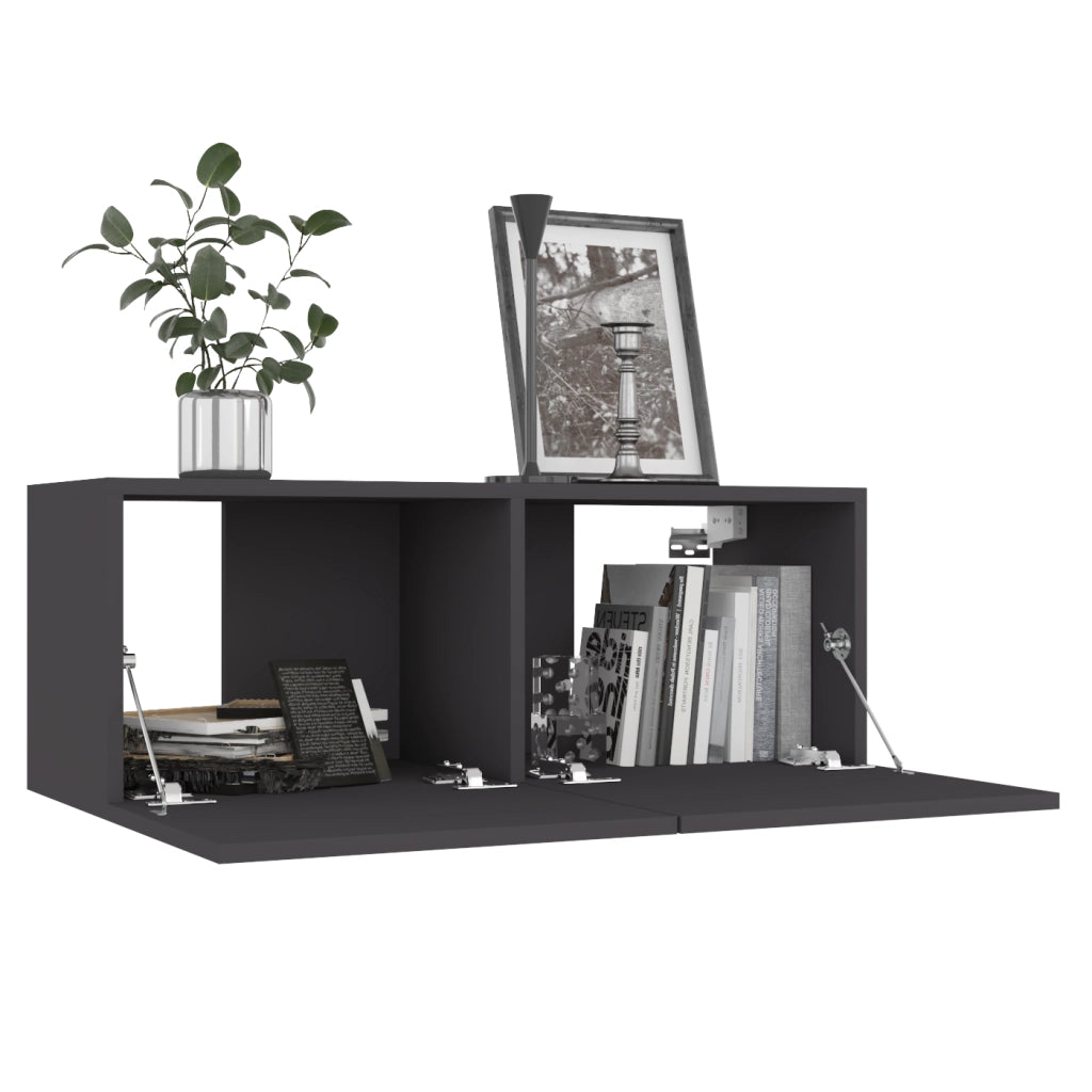 | Mobile TV | Grigio 80 x 30 x 30 cm Legno multistrato 801474