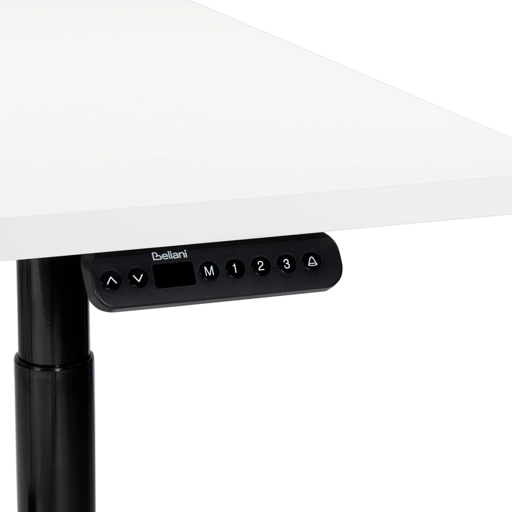Scrivania regolabile in altezza elettricamente bianco 120 x 72 cm Struttura in acciaio verniciato a polvere