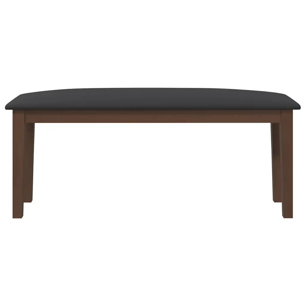 Panca 110 cm Marrone in Legno Massello di Hevea 4102602