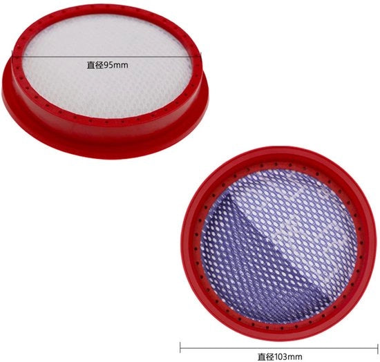 Filtro di aspirazione per aria 2 pezzi - Filtro per aspirapolvere - Adatto per Di_bea - Elemento filtro - Materiale di alta qualità - Diametro 103mm