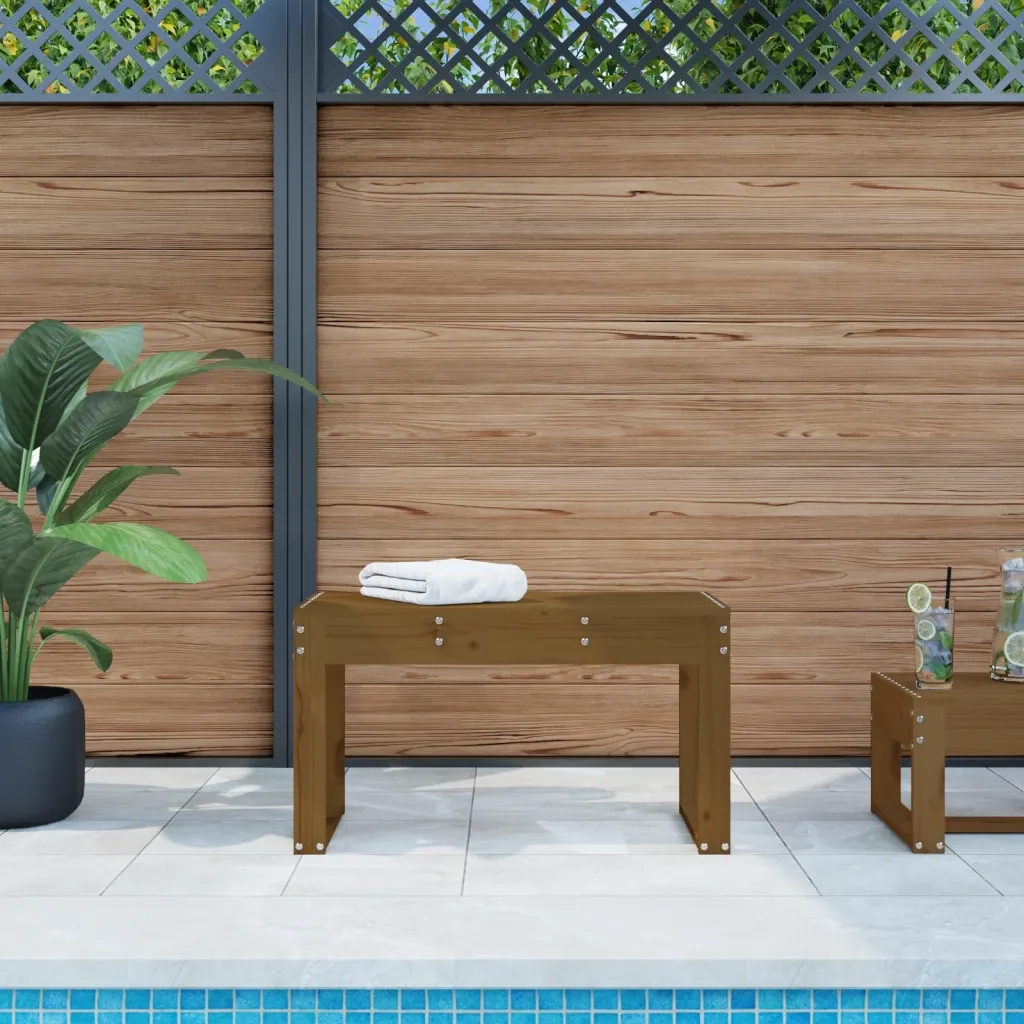 Panchina da Giardino | Panca da Giardino Ambra 80x38x45 cm Legno Massello di Pino