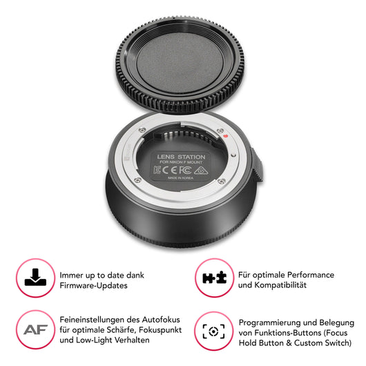 Obiettivo ultra grandangolare AF 14mm F2,8 per Nikon F e Lens Station – angolo di campo 116,6° e autofocus – Grandangolo full-frame per fotocamere APS-C
