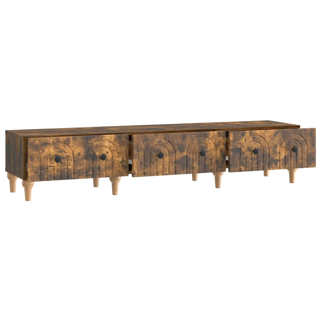 Mobile TV | Armadietto TV | Mobile Porta TV Rovere Fumo 147 x 34,5 x 30 cm Legno ingegnerizzato