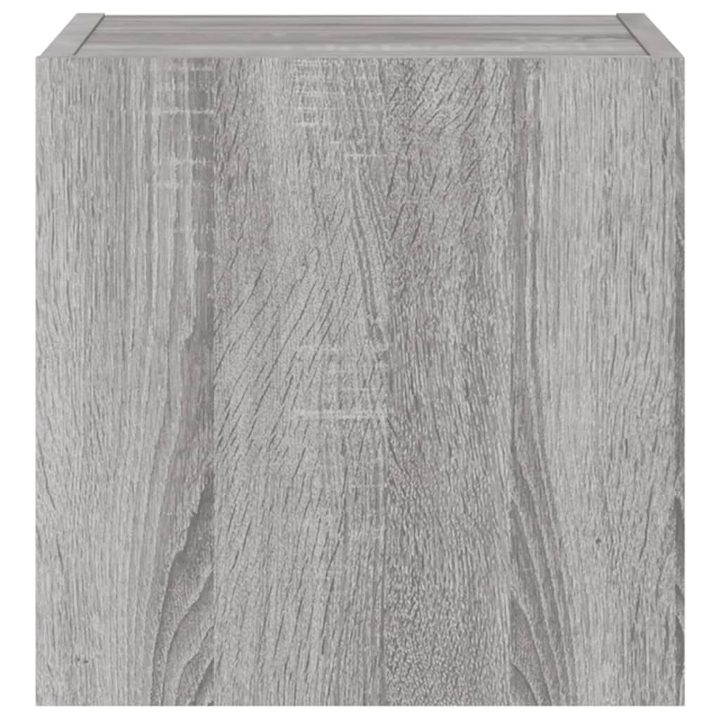 Mobile TV multimediale mensola TV credenza TV mobile TV a parete per sala da pranzo soggiorno camera da letto con luci LED Sonoma 30,5 x 35 x 30 cm grigio 02_0028044