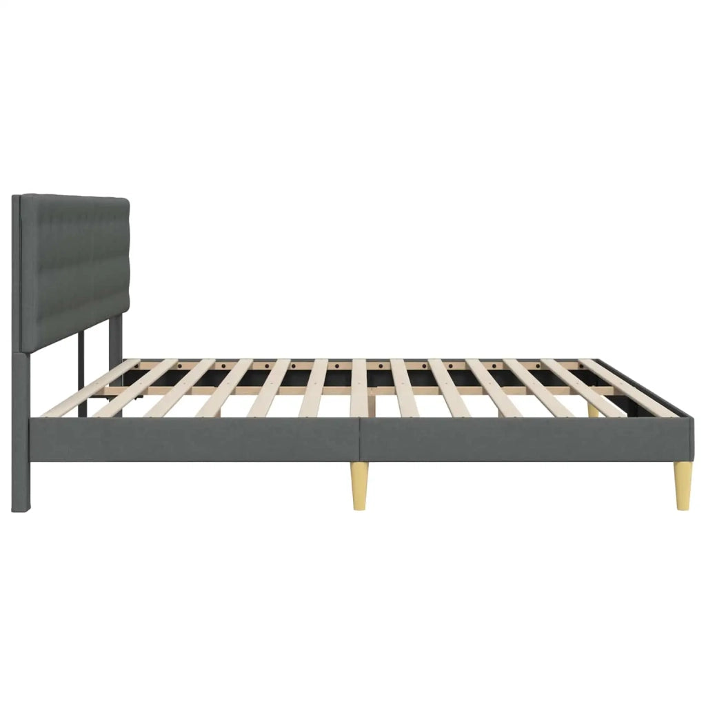 Struttura del letto Grigio Scuro 200 x 200 cm Tessuto 42027816