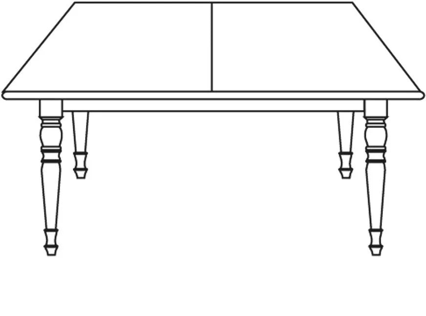 Tavolo allungabile legno massello l.100 p.100 h.78 - Mobili 2G