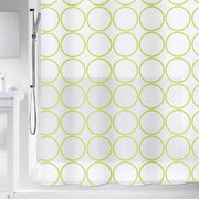 Douchegordijn Antischimmel e Antibatterico in PEVA 180x200cm Bianco Verde - "Ando
