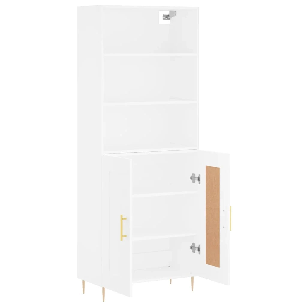 Buffet credenza cassettiera armadio mobile contenitore organizer cucina soggiorno salotto alto 69,5 x 34 x 180 cm legno ingegnerizzato bianco 02_0032614