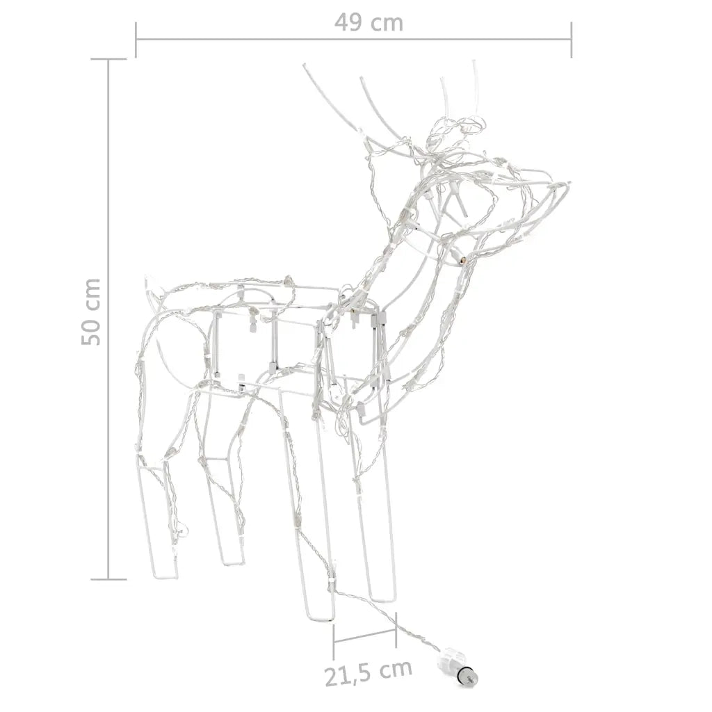 Decorazioni di Natale a Forma di Renne 3 pz 229 LED CFW8752116
