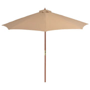 Ombrellone da Esterni-Ombrello da giardino con Palo in Legno 300 cm Grigio Talpa