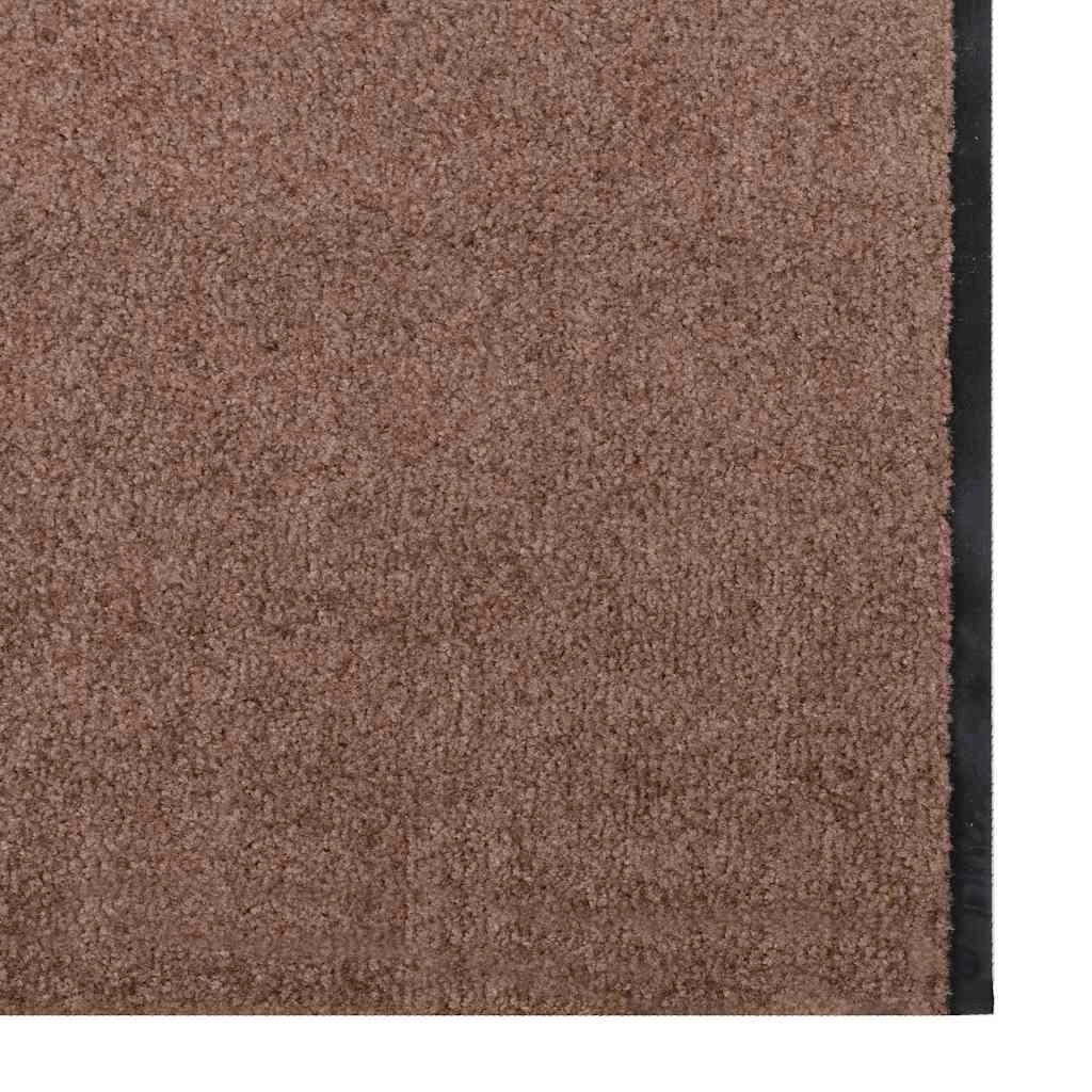 Zerbino d'ingresso moderno rettangolare 120 x 400 cm trattiene sporco e umidità in poliammide marrone 02_0057984