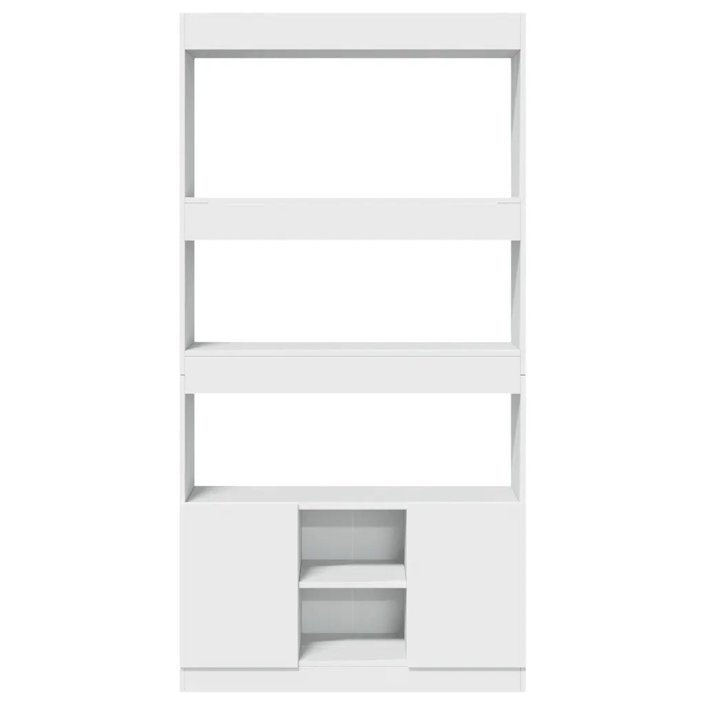 vidaXL Credenza Bianca 92x33x180 cm in Legno Multistrato