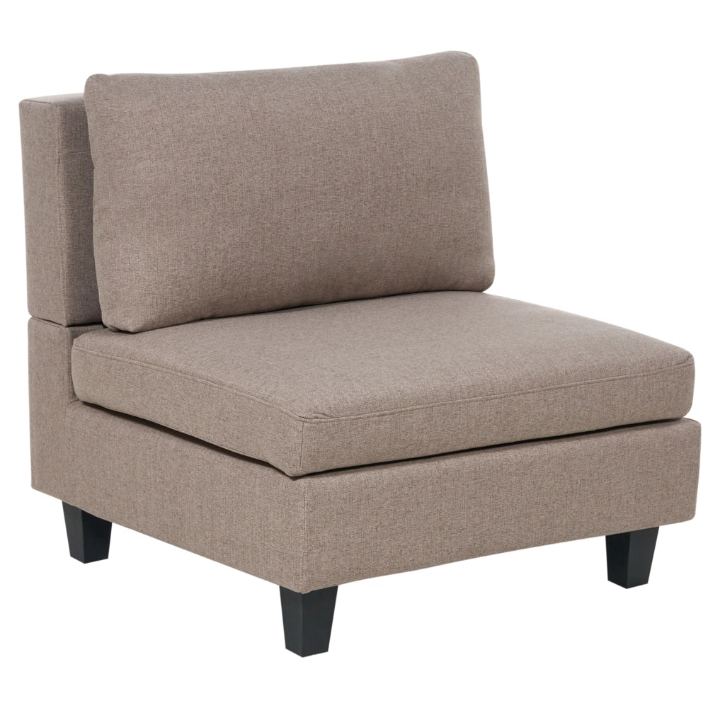 Modulo per Divano 1 posto in Tessuto marrone sezione modulare stile moderno scandinavo soggiorno
