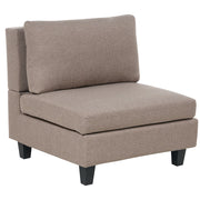 Modulo per Divano 1 posto in Tessuto marrone sezione modulare stile moderno scandinavo soggiorno